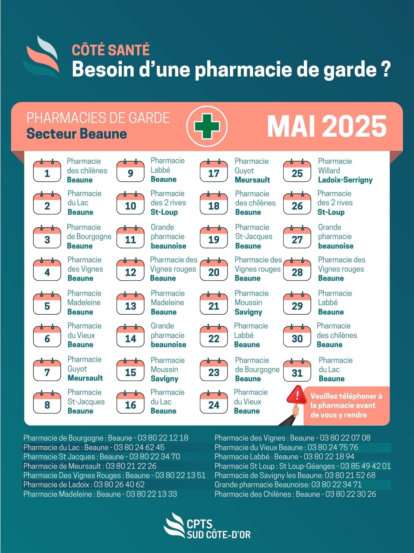 pharmacie de garde mai 2025 beaune