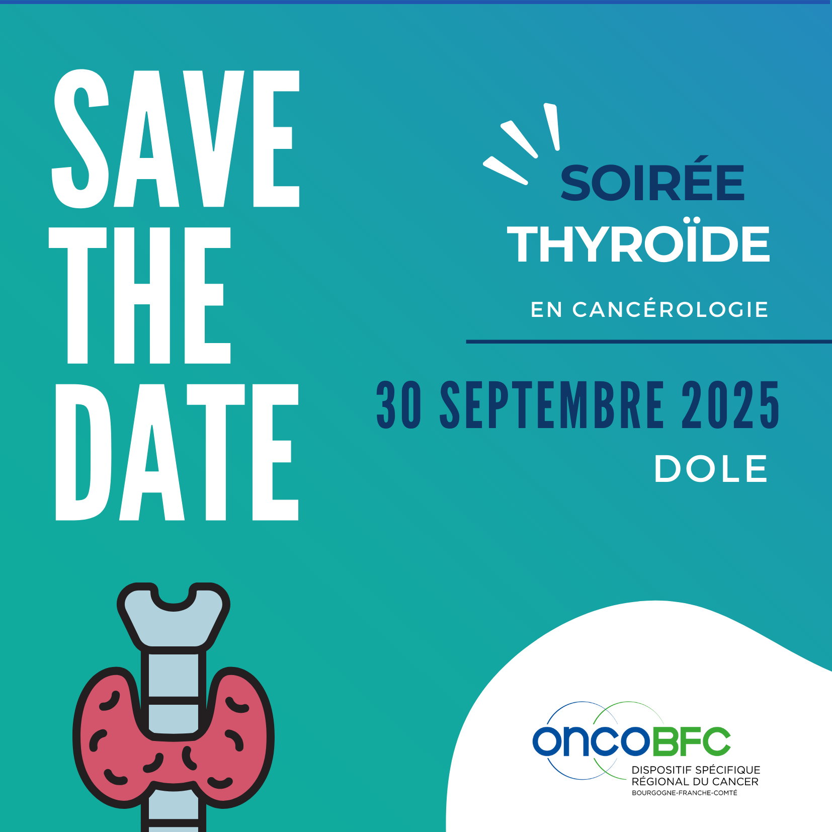 Soirée Thyroïde OncoBFC Dole septembre 2025