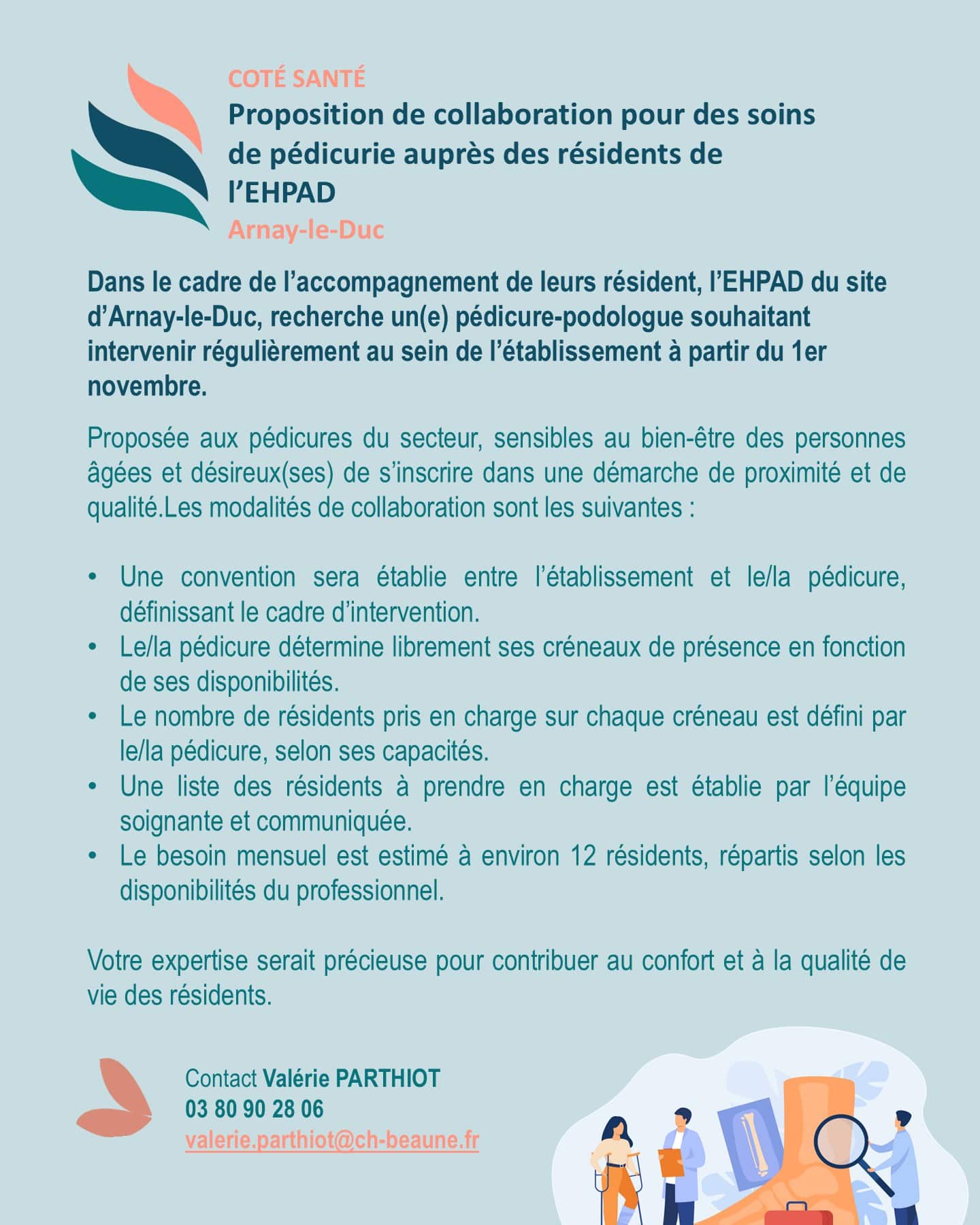 Pédicure EHPAD Arnay-le-Duc